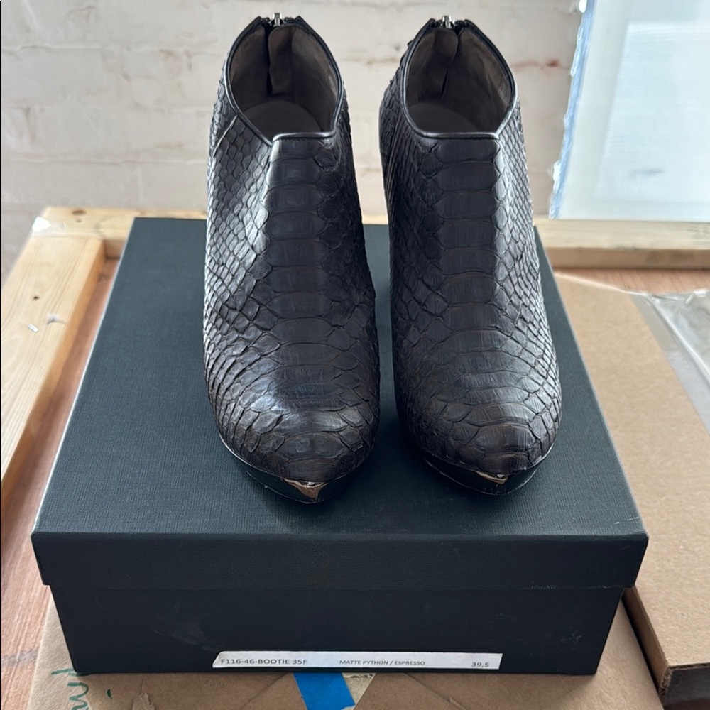 Devi Kroell Snakeskin booties